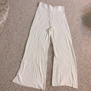 Princess Polly: White Swimsuit Cover Pants S/M